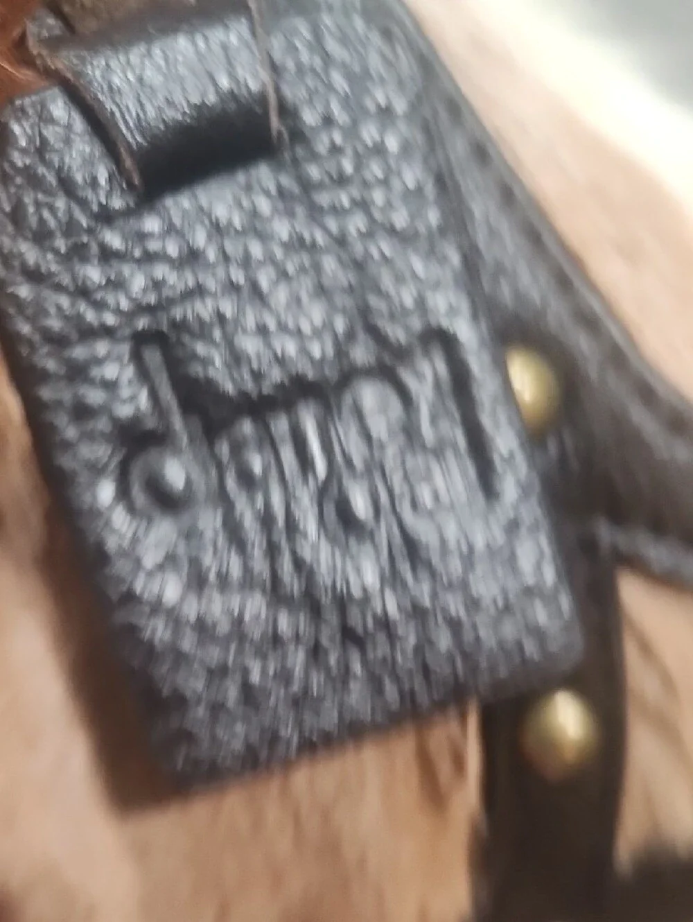 EUC Diane Gail Natural Hair-On Hide Tote Bag with Dark Leather Trim